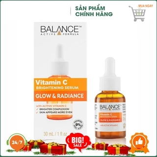 Serum Dưỡng Sáng Da, Mờ Thâm Balance Active Formula Vitamin C Brightening Serum Glow & Radiance 30ml - Hasaki