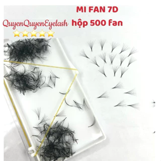 Mi fan 7D C - D 007 hộp 500fan - dụng cụ nối mi- mi fan/ xuất khẩu - quyên quyên eyelash