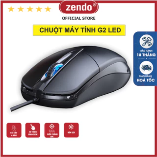 Chuột máy tính gaming g2 ZENDOTECH có dây đèn led  kiểu dáng công thái học giá rẻ bền đẹp