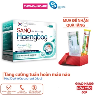 Hoạt huyết dưỡng não Sano Haengbog giúp tuần hoàn máu não, giảm căng thẳng, ngủ ngon giấc từ cao bạch quả - Hộp 100 viên