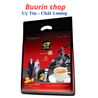 Cafe  Trung Nguyên hoà tan G7 3in1 gói vuông 800gr ( 50 gói * 16gr / bịch) Date Mới