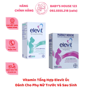 TPCN Vitamin Tổng Hợp Elevit Bầu - Bú Sau Sinh Úc