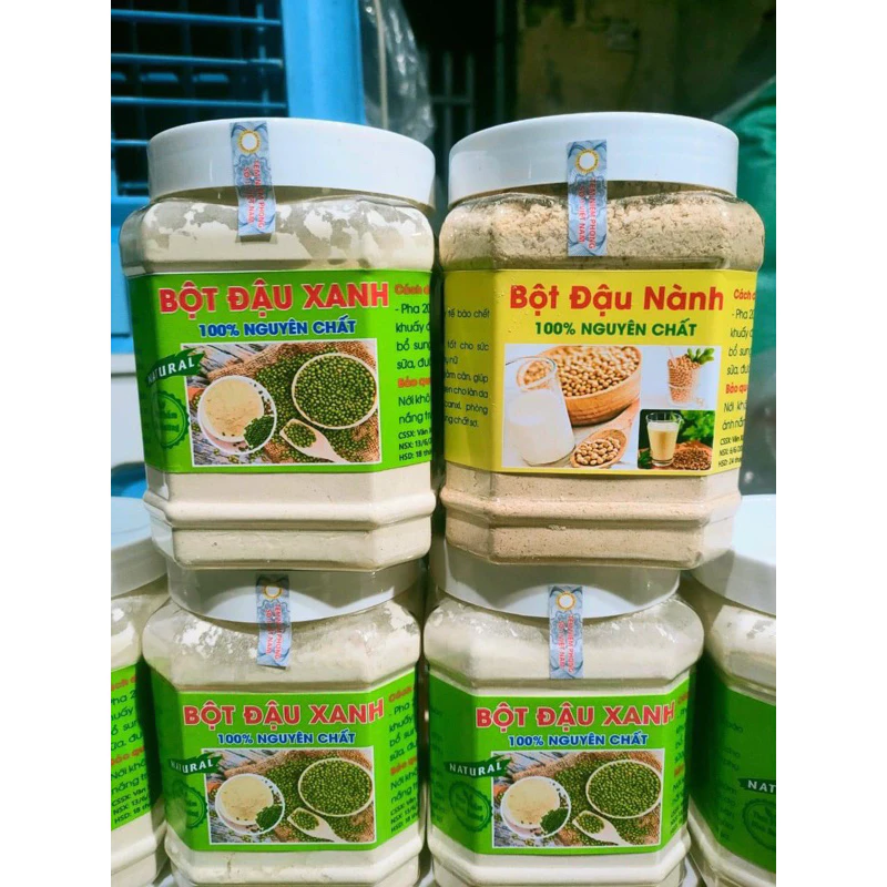 combo 1 hộp đậu nành và 1 hôp bột đậu xanh rang thơm