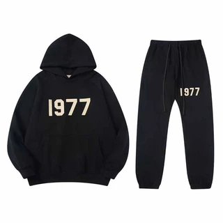 Bộ Hoodie thu đông in chữ 1977 nam nữ, chất nỉ tàu dầy dặn không xù , mũ 2 lớp, thời trang aothun.teenshop