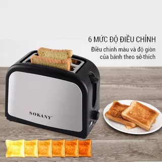 Máy nướng bánh mì 2 ngăn Sokany