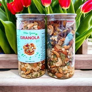 Granola Ăn Kiêng Không Đường Nhiều Hạt Quả Sấy Dinh Dưỡng 500g _ Vị Truyền Thống (tỉ lệ 20% yến mạch)