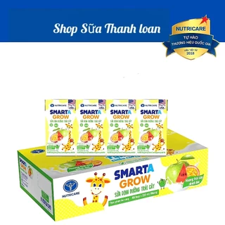 [HSD T11-2024] Thùng 48 Hộp Sữa Nước Nutricare Smarta Grow 110ml Vị Nho/Trái Cây Nhiệt Đới.