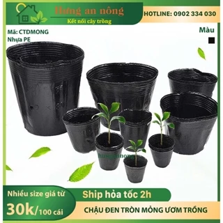 CTDMONG - Sét 50 Chậu ươm trồng cây tiện dụng tiết kiệm chi phí, nhựa PE dai mỏng