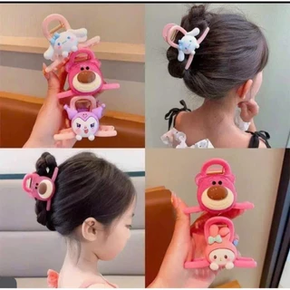 Set 4 kẹp càng cua cho bé hình gấu dâu cute