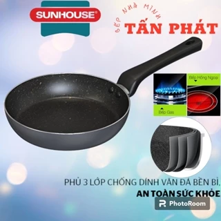 Chảo Trơn Chống Dính Vân Đá Sunhouse CT Plus Full Size Chính Hãng