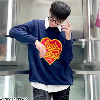 Áo Nỉ Sweater LV Trái Tim Cổ Tròn Form Rộng Unisex Nam Nữ CAO CẤP