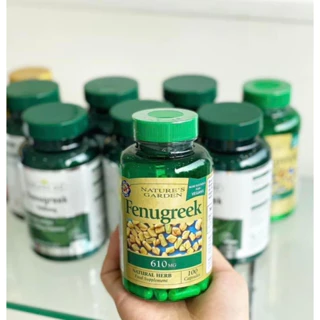 Viên uống cỏ lợi sữa cari Fenugreek 610mg của Anh