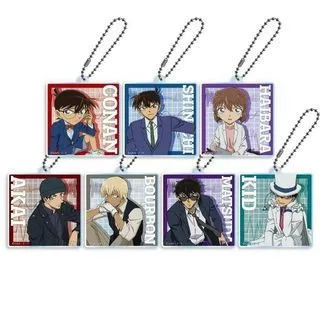 Móc khóa THÁM TỬ LỪNG DANH CONAN ver Kẻ Caro Detective Cona keyring mica acrylic anime chibi dễ thương xinh xắn