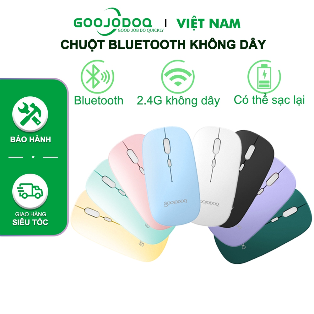 Chuột không dây 2 trong 1 Goojodoq Dual Mode 2.4Ghz Wireless Bluetooth 2 In 1…