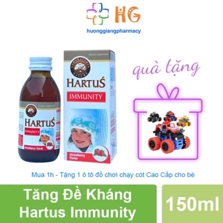 Hartus Immunity Siro tăng sức đề kháng Tăng miễn dịch cho bé Hết ốm vặt Ngăn các bệnh đường hô hấp trên Chai 150ml