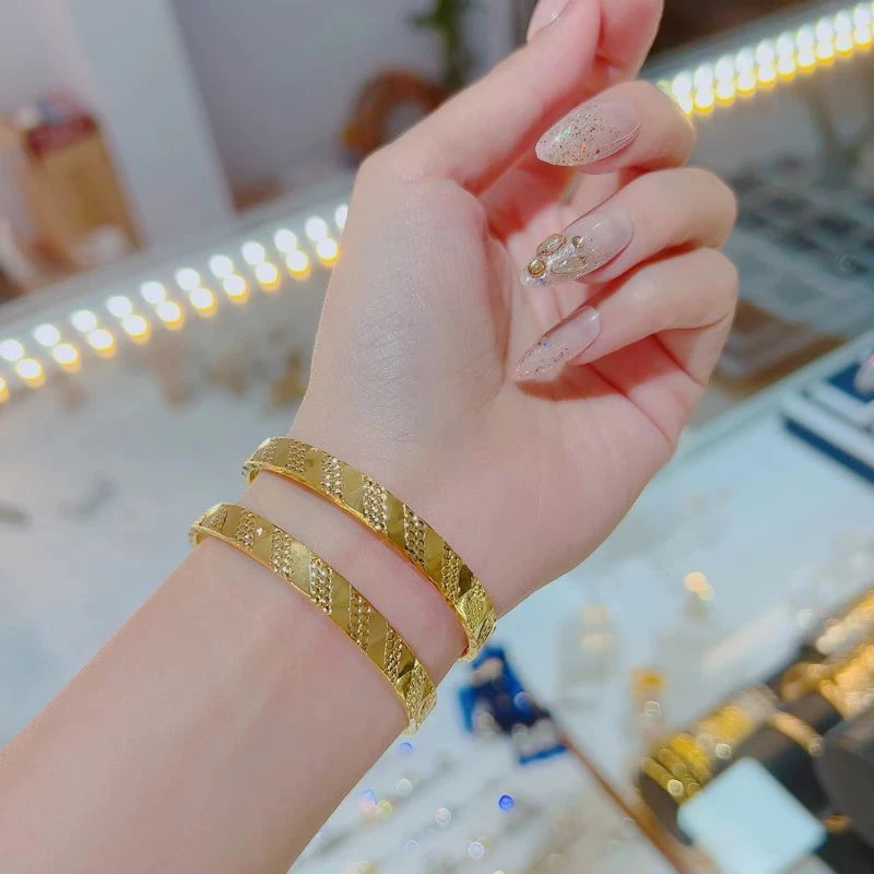 (Ni 48-> ni 60) Vòng cặp chạm chấm khoá lưỡi gà
