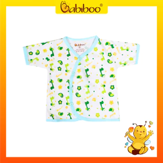 Áo sơ sinh tay ngắn cổ tim in hình cute BABIBOO- BB45N