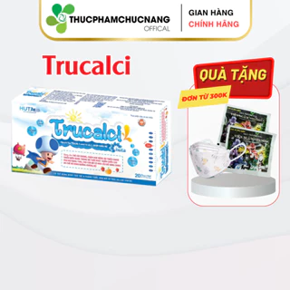 (HT) Canxi hữu cơ cho bé Trucalci HUTA  (hộp 20 ống) hỗ trợ phát triển chiều cao, giảm nguy cơ loãng xương, còixương