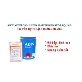 CADIN-Sơn Lót Epoxy 2 Thành Phần Màu Trong Suốt Cho Nền Bê Tông, Nhà Xưởng - Bộ 1kg