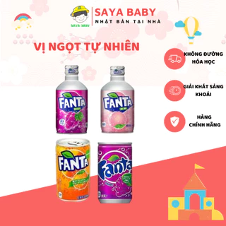 Lon Nước Ngọt Fanta đào, nho, cam  giải khát nội địa Nhật Bản nắp Vặn 300 ml/ 160 ml biếu tặng lễ Tết