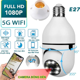 Camera Bóng Đèn HD 1080P Xoay 360 Độ - Camera Giám Sát Theo Dõi Từ Xa Tiện Lợi 2023