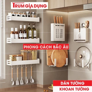 Kệ để đồ nhà bếp màu trắng Trùm Gia Dụng, đựng gia vị bếp, Chất liệu nhôm hàng không cao cấp, bảo hành 10 năm.