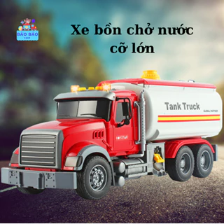 [Xe cỡ lớn]Ô tô đồ chơi xe bồn chở nước cỡ lớn cho bé có âm thanh đèn và vòi xịt nước như thật cực chất