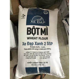 gói 1kg Bột mỳ Xe Đạp Xanh 2SSP chia lẻ từ bao 25kg