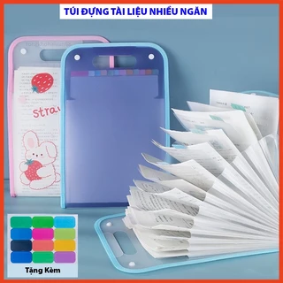 Túi Dạng Cặp 13 Ngăn Đựng Tài Liệu ,  Hồ Sơ, Cặp Đựng Tài Liệu Thiết Kế Đơn Giản Nhiều Ngăn Tiện Dụng