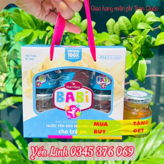 Nutrinest Babi sợi Yến thật 100% Hộp hu 6 tặng 1 (7 hủ x 42g) - Nước yến sào nguyên chất cho trẻ em