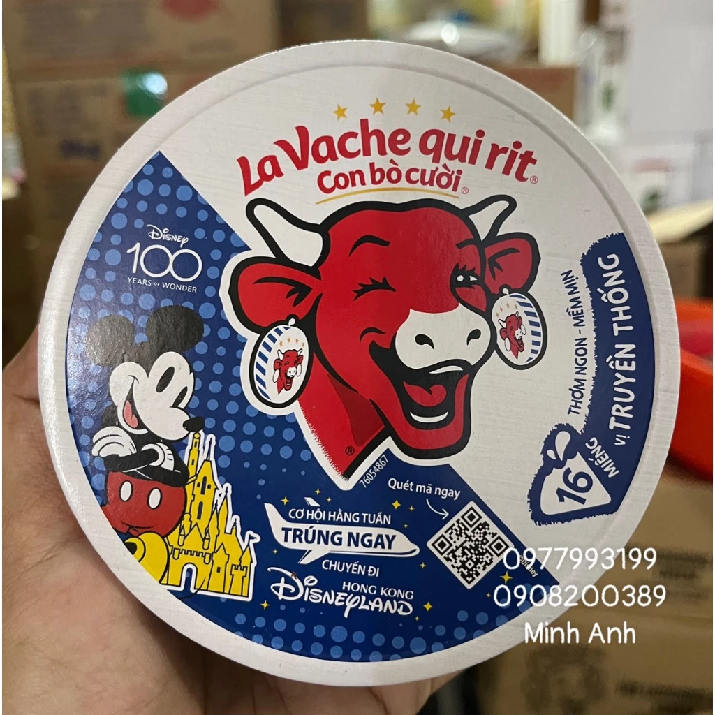 Phô mai Con Bò Cười 16 miếng 224g - Vị truyền thống ( La Vache qui rit )