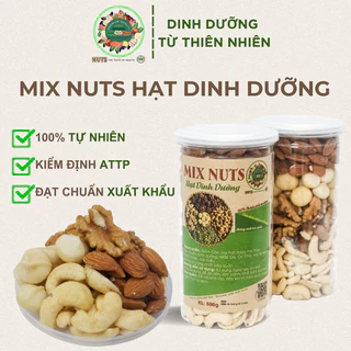 Hạt Dinh Dưỡng Mix TA Healthy Food  - Hạt Mix 4 Loại Hạt Macca, Hạnh Nhân, Óc Chó Vàng, Điều, An Toàn Cho Sức Khỏe H500g