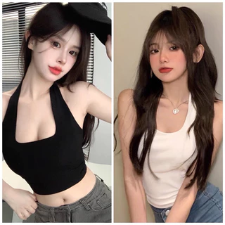 Áo yếm croptop ôm cho nữ siêu cute