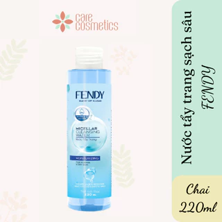 Nước tẩy trang Fendy Micellar Warter làm sạch sâu da thoáng mịn 220ml