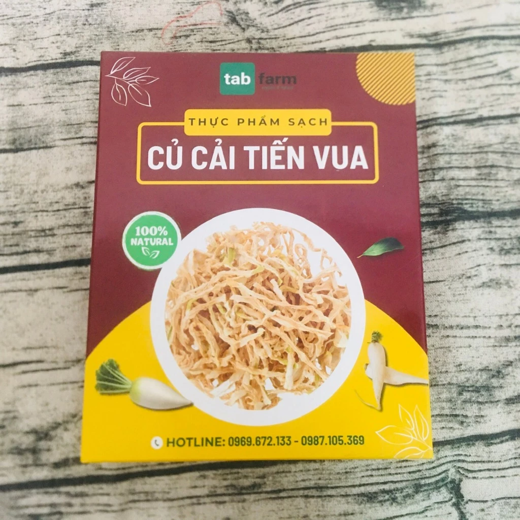 Củ Cải Sấy Khô Loại 1 Giòn Muối Chua Ngọt, Xào, Kho, sợi to chất lượng, hộp 500gr