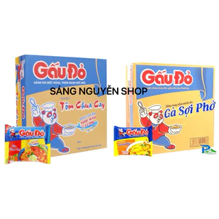 Thùng 30 Gói Mì Gấu Đỏ Gà Sợi Phở / Tôm Chua Cay x 63g