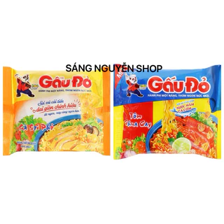 Combo 5-10 Gói Mì Gấu Đỏ Gà Sợi Phở - Tôm Chua Cay x 63g