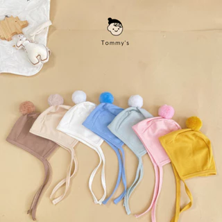 Mũ cục bông cột dây dễ thương cho bé trai bé gái freesize 3-18 tháng TOMMY HOUSE