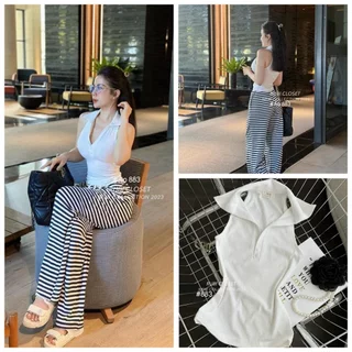 Áo Phông Áo Thun Nữ Áo Kiểu Polo Ba Lỗ Khoét Nách Cotton Freesize Bigsize mẫu 3LOPPOLO. D124