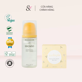 Combo for Teenagers Sữa Rửa Mặt Si Snowso 100 ml + Mặt Nạ Hoa Bưởi Dưỡng Ẩm Si Sosimple Set 5 gói x 6ml