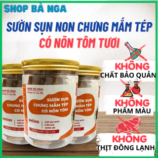 Sườn sụn non chưng mắm tép có nõn tôm Bà Nga