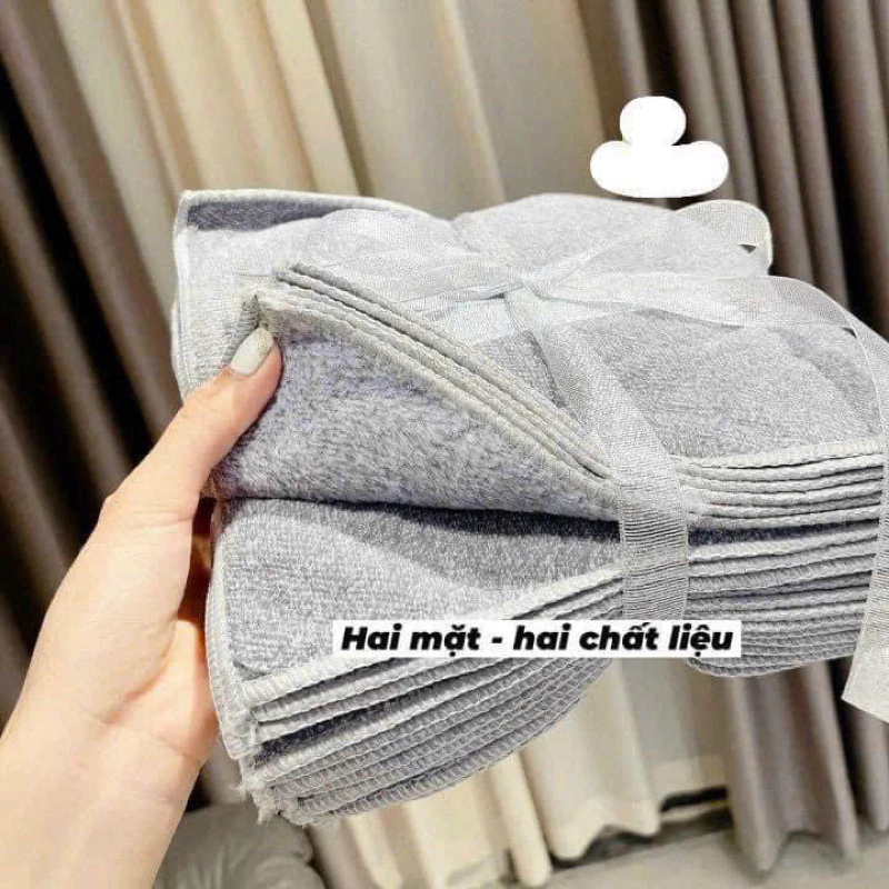 Sét 50 Khăn Lau Nhà Bếp Đa Năng Viền Zic Zăc Siêu Thấm Hút Hàng Loại 1