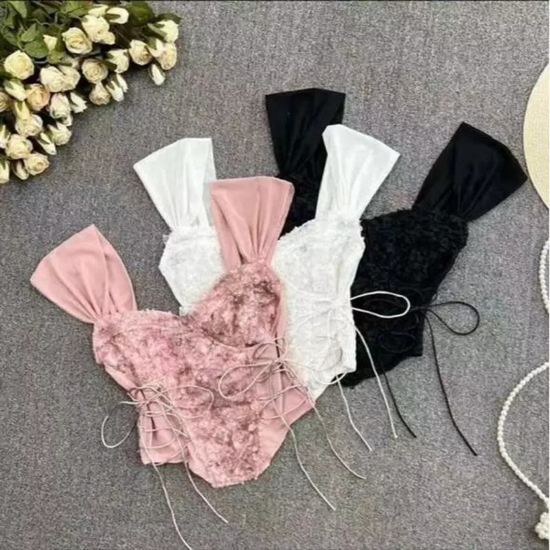 QD_A10_Áo bra corset Ren Hoa Vai bèo sang, xinh