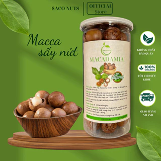 Hạt macca, macca nứt vỏ sấy ăn liền tốt cho sức khỏe bà bầu, giảm cân, ăn kiêng 500gr - SACO NUTS