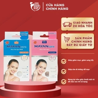 Miếng Dán Mụn Giúp Giảm Mụn, Giảm Sưng Tấy Mayan Ultra Thin Spot (Hộp 24 Miếng)