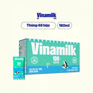 SỮA HỘP KHÔNG ĐƯỜNG VNM 180ml-48 hộp