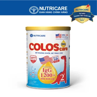 Sữa Bột COLOSCARE 24h 2+ Nutricare Bé Tăng Cân Đề Kháng Khoẻ Với Sữa Non 24h và 10 Tỷ Lợi Khuẩn từ 2-10 Tuổi (Lon 800G)