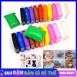 Đất Set Tự Khô Sau 1 Ngày Gói 12 Màu An Toàn Nặn HÌnh Cao Cấp Đất Mềm Mịn, Nặn Không Dính Tay, Dạng Khô Mềm Như Squishy