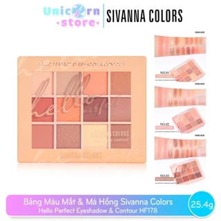 Bảng Màu Mắt & Má Hồng 12 Ô Sivanna Colors Hello Perfect Eyeshadow & Contour HF178