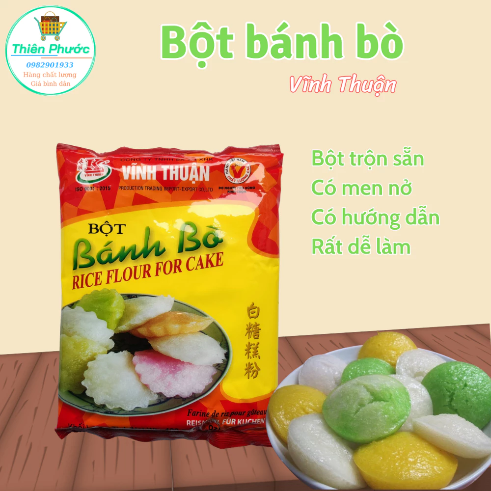 bột bánh bò Vĩnh Thuận 400g có sẵn gói men